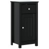 Meubles de salle de bain 4 pcs BERG noir bois de pin massif 624347624347