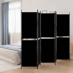 Cloison de séparation 5 panneaux Noir 250x180 cm Tissu 624348624348