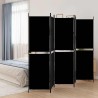 Cloison de séparation 5 panneaux Noir 250x180 cm Tissu 624348624348