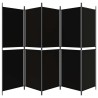 Cloison de séparation 5 panneaux Noir 250x180 cm Tissu 624348624348