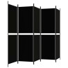 Cloison de séparation 5 panneaux Noir 250x180 cm Tissu 624348624348