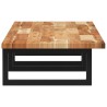 Étagère de vasque murale acier et bois massif d'acacia 624349624349