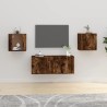 Meubles TV muraux 2 pcs Chêne fumé 40x34,5x40 cm 624353624353