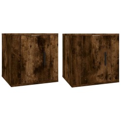 Meubles TV muraux 2 pcs Chêne fumé 40x34,5x40 cm 624353624353