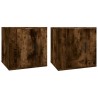 Meubles TV muraux 2 pcs Chêne fumé 40x34,5x40 cm 624353624353