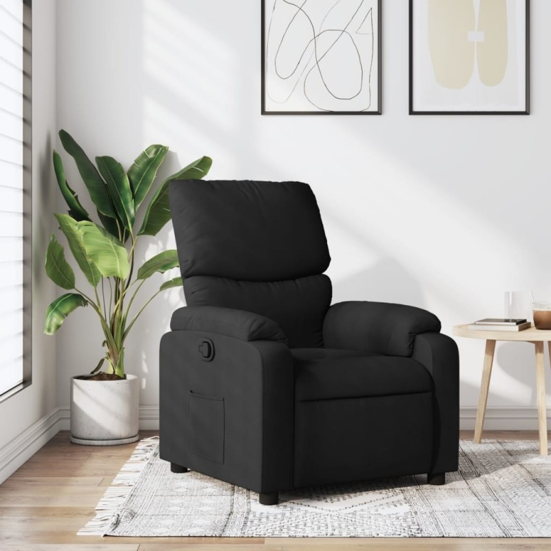 Fauteuil inclinable en tissu noir 624355624355