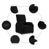 Fauteuil inclinable en tissu noir 624355624355