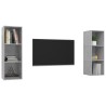 Meubles TV muraux 2 pcs Gris béton Bois d'ingénierie 624359624359