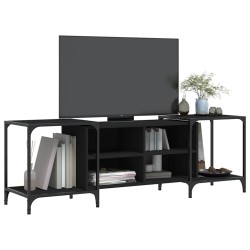 Meuble TV noir 153x37x50 cm bois d'ingénierie 624362624362