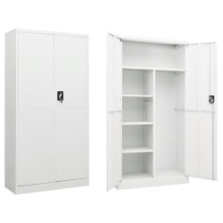 Armoire à casiers Blanc 90x40x180 cm Acier 624363624363