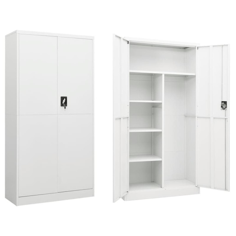 Armoire à casiers Blanc 90x40x180 cm Acier 624363624363
