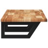 Étagère de vasque murale acier et bois massif d'acacia 624369624369