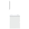 Armoire lavabo de salle de bain avec bassin et miroir Blanc 624371624371