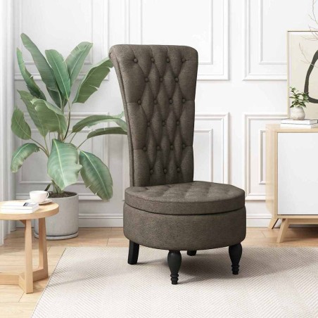 Fauteuil à pantoufle Gris foncé 56,5 x 70 x 110 cm Simili daim 624373624373