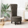 Fauteuil à pantoufle Gris foncé 56,5 x 70 x 110 cm Simili daim 624373624373