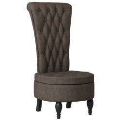 Fauteuil à pantoufle Gris foncé 56,5 x 70 x 110 cm Simili daim 624373624373