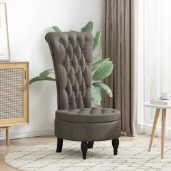 Fauteuil à pantoufle Gris foncé 56,5 x 70 x 110 cm Simili daim 624373624373
