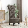 Fauteuil à pantoufle Gris foncé 56,5 x 70 x 110 cm Simili daim 624373624373