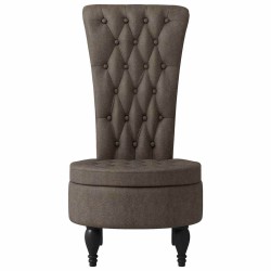 Fauteuil à pantoufle Gris foncé 56,5 x 70 x 110 cm Simili daim 624373624373