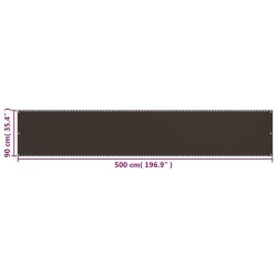 Écran de balcon Marron 90x500 cm PEHD 624378624378