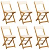 Chaises de bistrot d'extérieur 6 pcs Crème blanc 624380624380