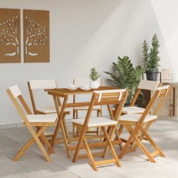 Chaises de bistrot d'extérieur 6 pcs Crème blanc 624380624380