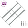 Grille de sécurité pour fenêtres avec 3 barres transversales 624383624383