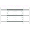 Grille de sécurité pour fenêtres avec 3 barres transversales 624383624383