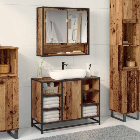 Étagère Murale avec étagère Bois ancien 65 x 20 x 60 cm 624385624385