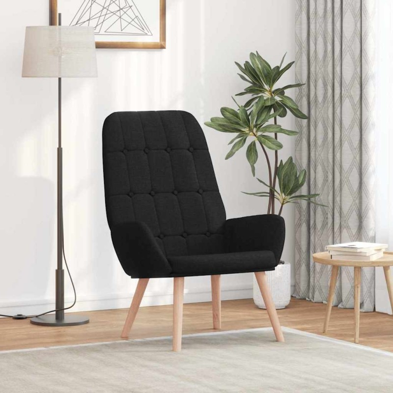 Fauteuil relaxant en tissu noir 624388624388