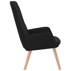 Fauteuil relaxant en tissu noir 624388624388