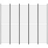 Cloison de séparation 5 panneaux Blanc 250x220 cm Tissu 624389624389
