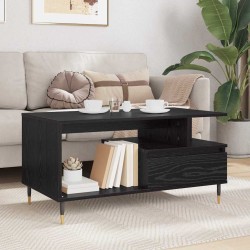 Table basse Chêne noir 90 x 49 x 45 cm Bois d'ingénierie 624394624394