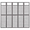 Cloison de séparation à 5 panneaux Bois de pin Gris 201,5x180cm 624396624396