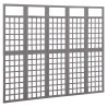 Cloison de séparation à 5 panneaux Bois de pin Gris 201,5x180cm 624396624396