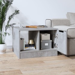 Table basse gris béton 50x50x36 cm bois d'ingénierie 624399624399