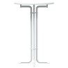 Table de bar blanc Ø70x110 cm bois d'ingénierie et acier 624403624403