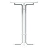 Table de bar blanc Ø70x110 cm bois d'ingénierie et acier 624403624403