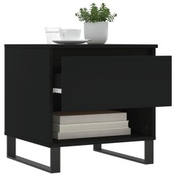 Tables basses 2 pcs noir 50x46x50 cm bois d'ingénierie 624404624404