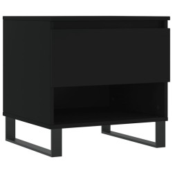 Tables basses 2 pcs noir 50x46x50 cm bois d'ingénierie 624404624404