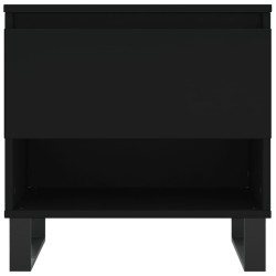 Tables basses 2 pcs noir 50x46x50 cm bois d'ingénierie 624404624404