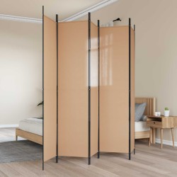 Paravent 5 panneaux Beige 250 x 220 cm Tissu 624407624407