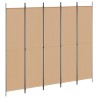 Paravent 5 panneaux Beige 250 x 220 cm Tissu 624407624407