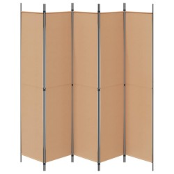 Paravent 5 panneaux Beige 250 x 220 cm Tissu 624407624407