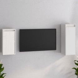 Meubles TV 2 pcs Blanc Bois massif de pin 624409624409