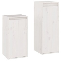 Meubles TV 2 pcs Blanc Bois massif de pin 624409624409