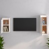 Meubles TV 2 pcs Blanc Bois massif de pin 624409624409