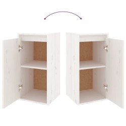 Meubles TV 2 pcs Blanc Bois massif de pin 624409624409