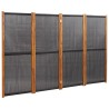 Cloison de séparation 4 panneaux Noir 280x180 cm 624411624411