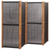 Cloison de séparation 4 panneaux Noir 280x180 cm 624411624411